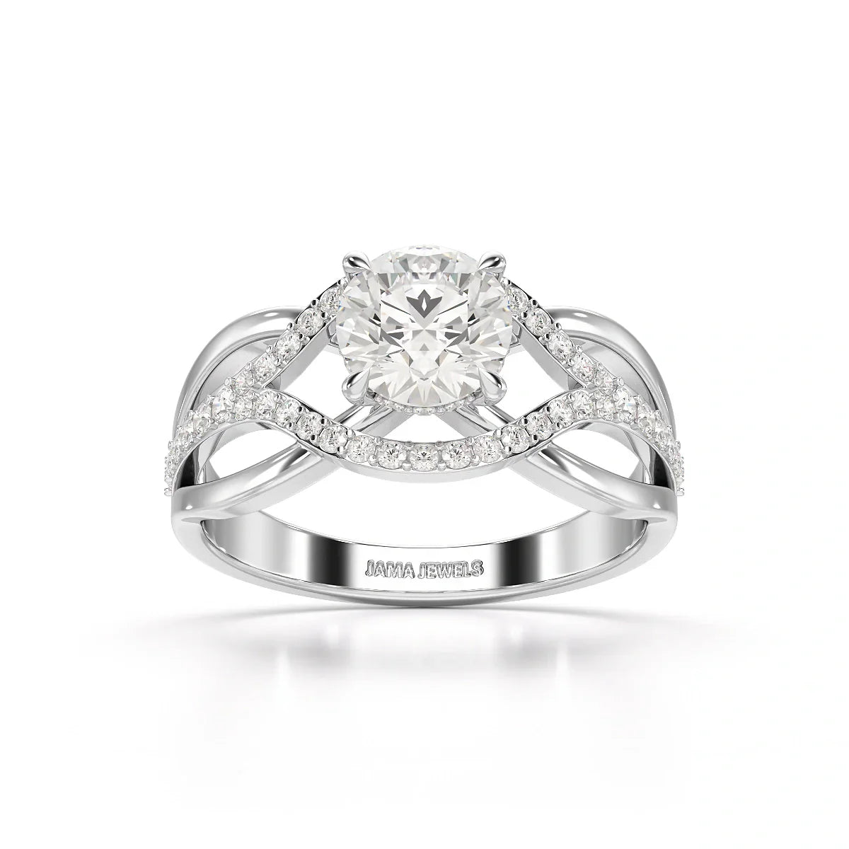 1.35 CT Layered Round Cut Lab Diamond Ring