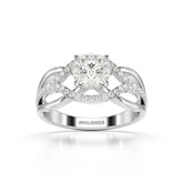 1.35 CT Layered Round Cut Lab Diamond Ring