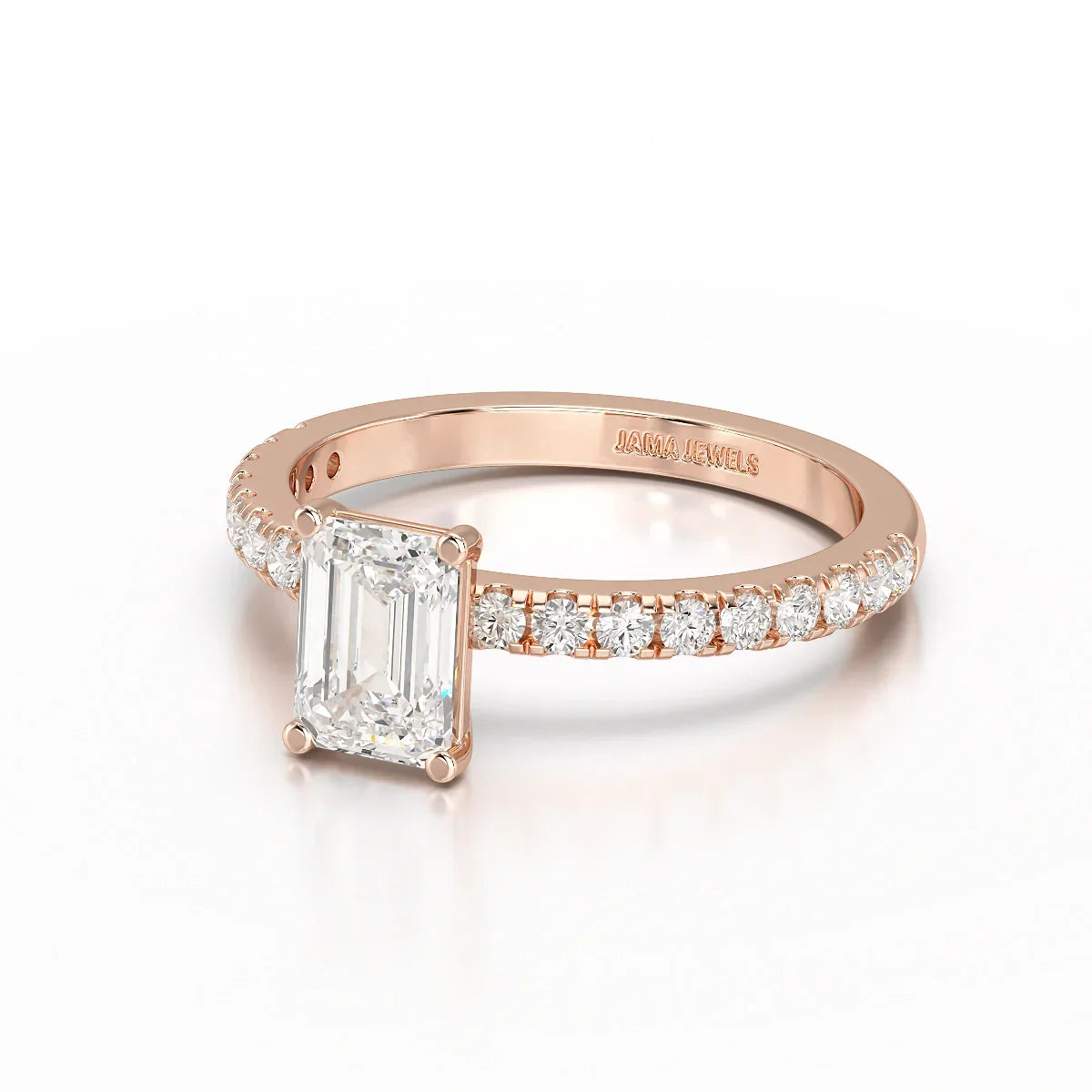 1 CT Classic Emerald Cut Lab Diamond Ring
