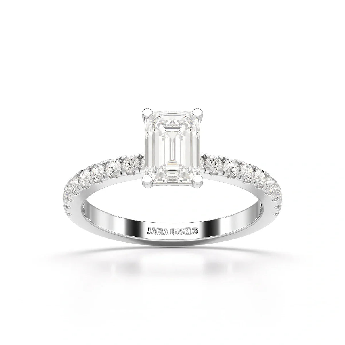 1 CT Classic Emerald Cut Lab Diamond Ring