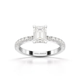 1 CT Classic Emerald Cut Lab Diamond Ring