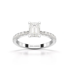 1 CT Classic Emerald Cut Lab Diamond Ring
