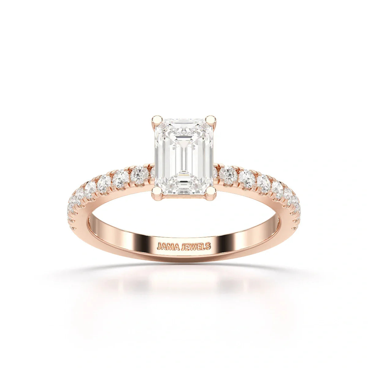1 CT Classic Emerald Cut Lab Diamond Ring