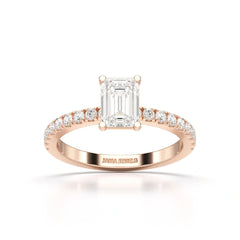 1 CT Classic Emerald Cut Lab Diamond Ring