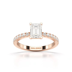 1 CT Classic Emerald Cut Lab Diamond Ring