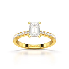1 CT Classic Emerald Cut Lab Diamond Ring