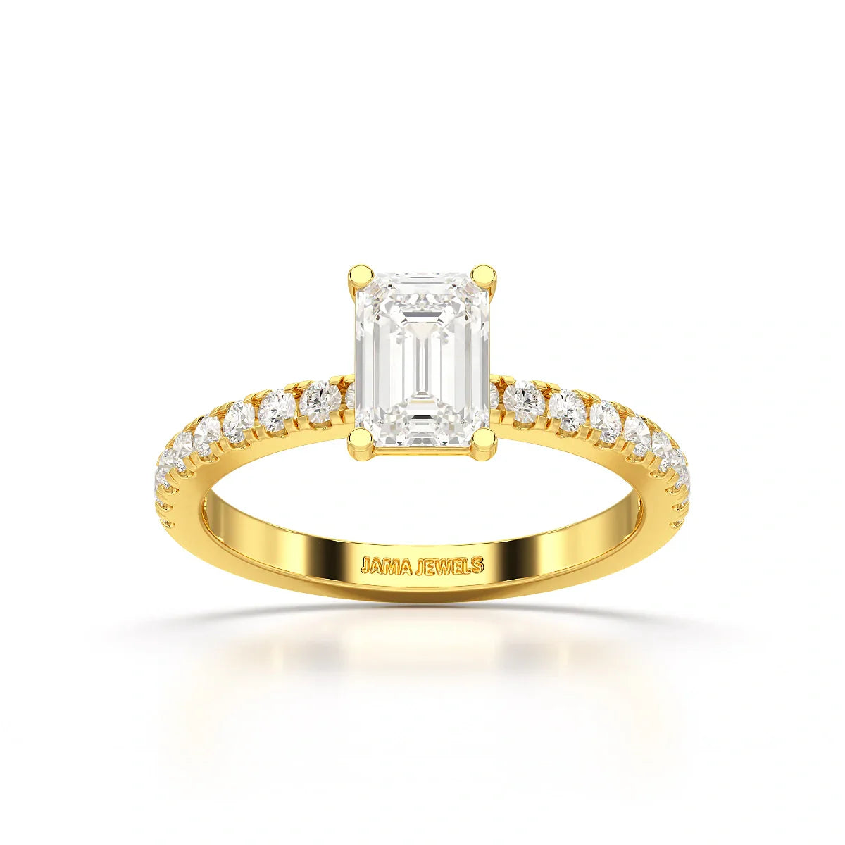 1 CT Classic Emerald Cut Lab Diamond Ring