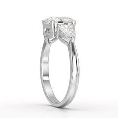 2.1 CT Oval Cut Three Stone Lab Diamond Ring
