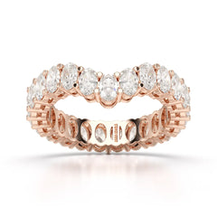 2.5 CT Oval Cut Eternity Lab Diamond Ring