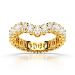 2.5 CT Oval Cut Eternity Lab Diamond Ring