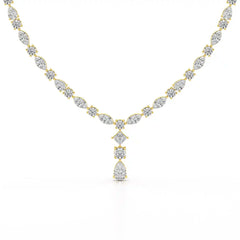 36.46 CT Lab Diamond Round Marquise Necklace