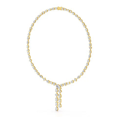 33.14 CT Lab Diamond Heart Cut Marquise Necklace