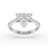 3 Stone Triangle Cut 1.03 CT Lab Diamond Engagement Ring - Jama Jewels