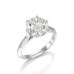3 CT Solitaire Engagement Lab Grown Diamond Ring - Jama Jewels