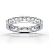 Simple Wedding Band 1.26 CT Lab Diamond Ring - Jama Jewels