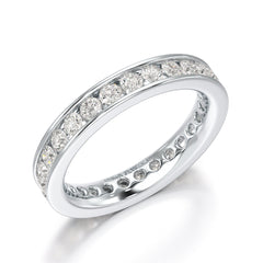 Simple Wedding Band 1.26 CT Lab Diamond Ring - Jama Jewels