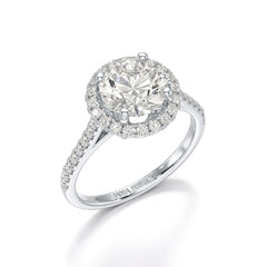 Halo Lab Grown Diamond 2.60 Carat Wedding Ring - Jama Jewels