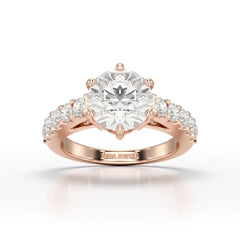 Lab Diamond 3.74 CT Round Cut Wedding Ring - Jama Jewels