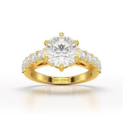 Lab Diamond 3.74 CT Round Cut Wedding Ring - Jama Jewels
