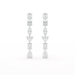 7.99 CT Lab Diamond Dangle Drop Earring