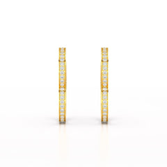 1.38 CT Lab Diamond Heart Shaped Hoop earring