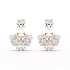 4.6 CT Lab Diamond Pear Cut Drop Earring