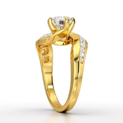 Lab Diamond Twist Design 1.61 CT Engagement Ring - Jama Jewels