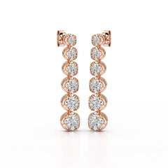 3 CT Lab Diamond Bridal Drop Dangle Earrings - Jama Jewels