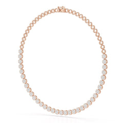 6.77 Carat Lab Diamond Riviere Necklace
