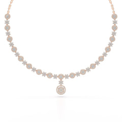4.59 Carat Lab Grown Diamond Round Shape Necklace