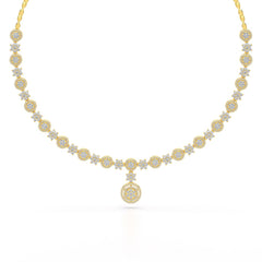 4.59 Carat Lab Grown Diamond Round Shape Necklace