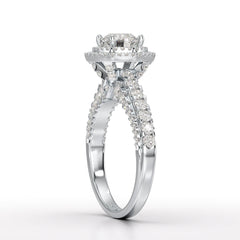 White Gold 2.3 CT Lab Diamond Engagement Ring - Jama Jewels