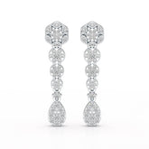 0.83 CT Lab Diamond Teardrop Dangle Earring