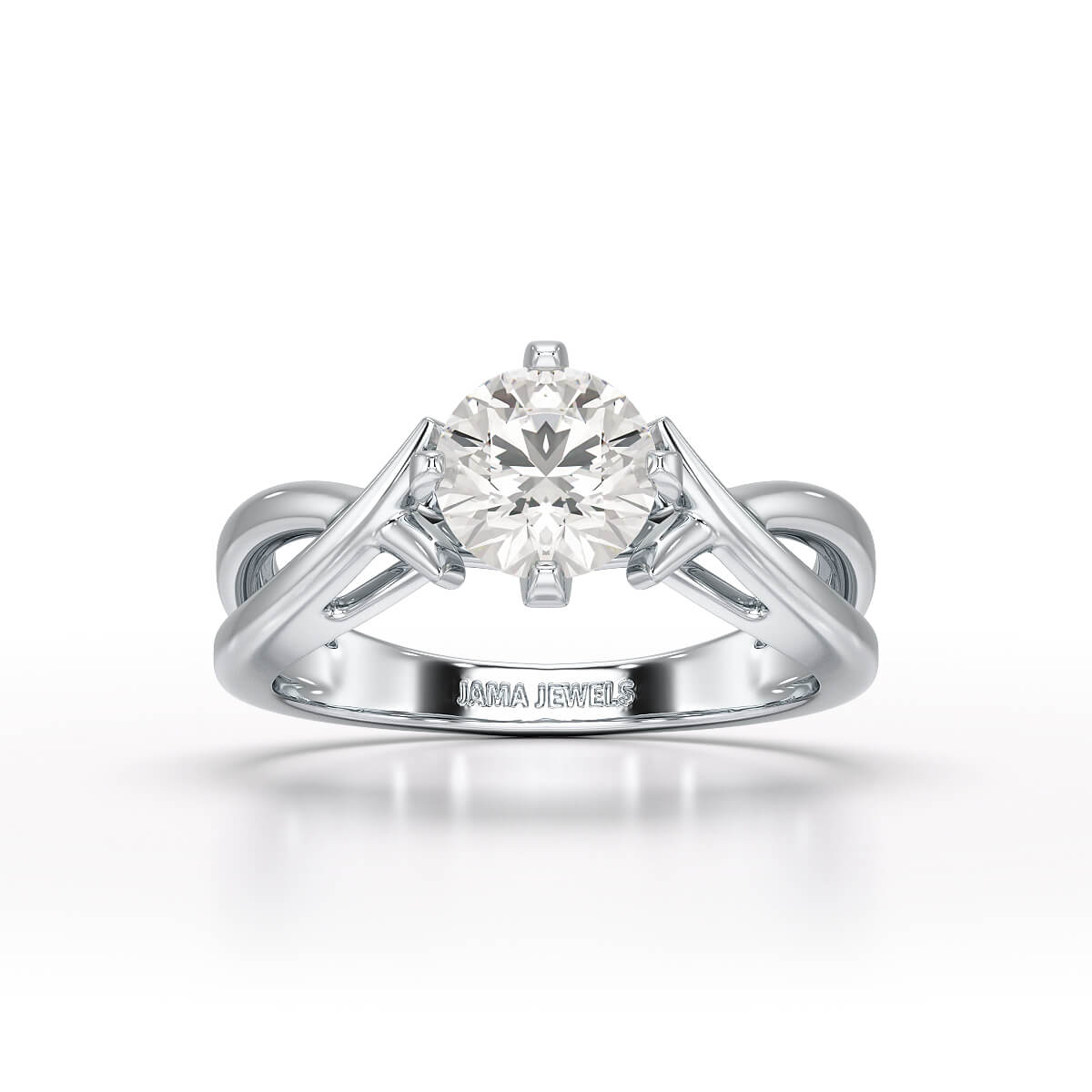 1.09 CT Solitaire Lab Diamond Engagement Ring - Jama Jewels