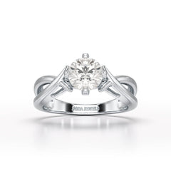 1.09 CT Solitaire Lab Diamond Engagement Ring - Jama Jewels