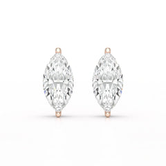 1 CT Marquise Stud Lab Diamond Earrings