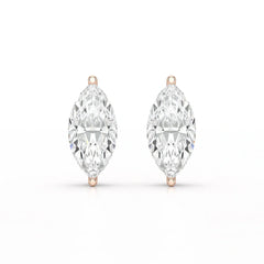1 CT Marquise Stud Lab Diamond Earrings