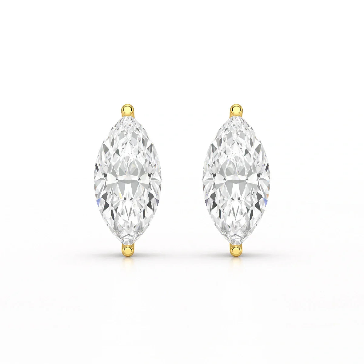 1 CT Marquise Stud Lab Diamond Earrings