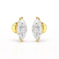 1 CT Marquise Stud Lab Diamond Earrings
