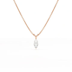 1 CT Lab Grown Diamond Marquise Solitaire Pendant