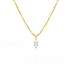 1 CT Lab Grown Diamond Marquise Solitaire Pendant