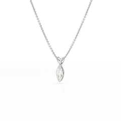 1 CT Lab Grown Diamond Marquise Solitaire Pendant