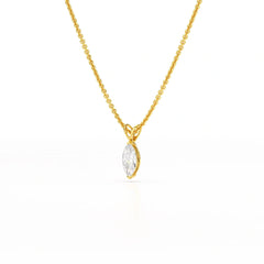 1 CT Lab Grown Diamond Marquise Solitaire Pendant