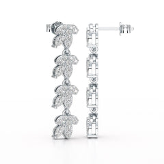 Marquise Cut 1.33 CT Lab Diamond Dangle Earring