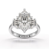 Marquise 3.49 Carat Lab Grown Diamond Wedding Ring