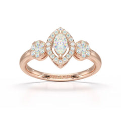 Marquise Cut 0.5 CT Lab Grown Diamond Ring