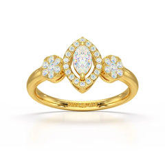 Marquise Cut 0.5 CT Lab Grown Diamond Ring