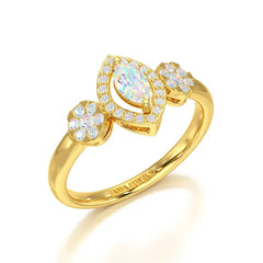 Marquise Cut 0.5 CT Lab Grown Diamond Ring