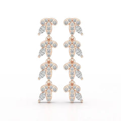 Marquise Cut 1.33 CT Lab Diamond Dangle Earring
