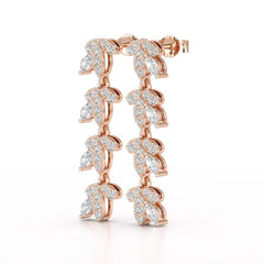 Marquise Cut 1.33 CT Lab Diamond Dangle Earring